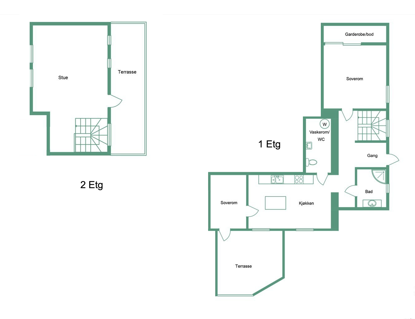 Plantegning av leiligheten